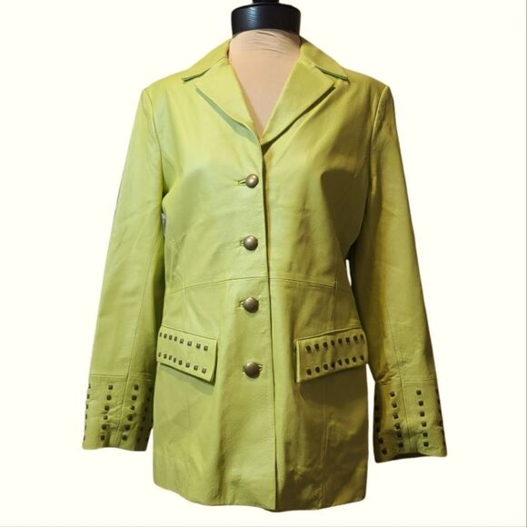 Terry Lewis Classic Luxuries Jackets & Blazers - Studded Leather Coat Small